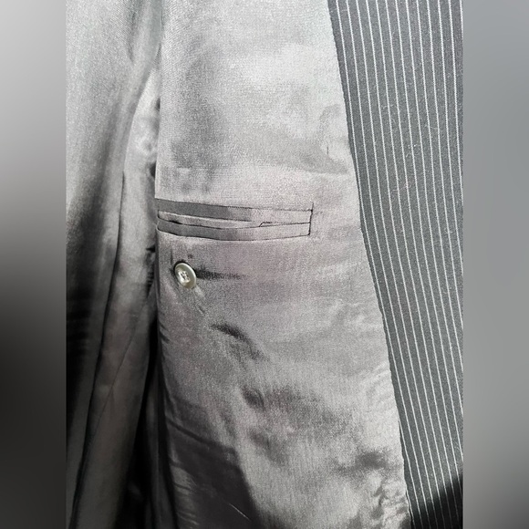 Geoffrey Beene new suit jacket black size 46 L 100% wool. MN41 - Picture 5 of 7